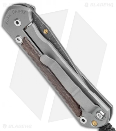 Chris Reeve Small Sebenza 31 Bog Oak Polished (2.94" Ladder Damascus) 5 Chris Reeve Small Sebenza 31 Bog Oak Polished (2.94" Ladder Damascus) - Image 3