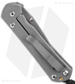 Chris Reeve Small Sebenza 31 Knife Titanium Double Gold Lug (2.94" RD Damascus) -Chris Reeve Store Chris Reeve Small Sebenza 31 Ti Double Gold Lug RD Damascus BHQ 180290 jr side