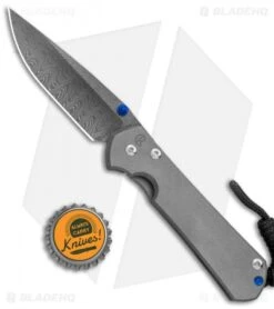 Chris Reeve Small Sebenza 31 Knife Titanium Double Lug (2.94" Ladder Damascus) -Chris Reeve Store Chris Reeve Small Sebenza 31 Ti Double Thumb Lug Ladder Damascus BHQ 99028 jr bottlecap