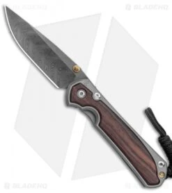 Chris Reeve Small Sebenza 31 Macassar Ebony Double Lug Knife (3.25" Damascus)