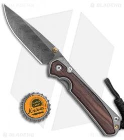 Chris Reeve Small Sebenza 31 Macassar Ebony Double Lug Knife (3.25" Damascus) -Chris Reeve Store Chris Reeve Small Sebenza 31 Ti Macassar Ebony Double Thumb Lug Damascus BHQ 117825 jr bottlecap