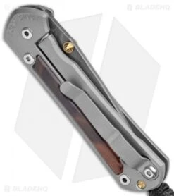 Chris Reeve Small Sebenza 31 Macassar Ebony Double Lug Knife (3.25" Damascus) -Chris Reeve Store Chris Reeve Small Sebenza 31 Ti Macassar Ebony Double Thumb Lug Damascus BHQ 117825 jr side