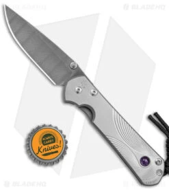 Chris Reeve Small Sebenza 31 Frame Lock Knife Gray Titanium (3" Ladder Damascus) -Chris Reeve Store Chris Reeve Small Sebenza 31 Unique Graphic Amethyst B Damascus BHQ 113454 jr bottlecap