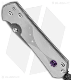 Chris Reeve Small Sebenza 31 Frame Lock Knife Gray Titanium (3" Damascus) 8 Chris Reeve Small Sebenza 31 Frame Lock Knife Gray Titanium (3" Damascus) -Chris Reeve Store Chris Reeve Small Sebenza 31 Unique Graphic Amethyst B Milled Dots Damascus BHQ 172988 jr spine