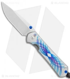 Chris Reeve Small Sebenza 31 Unique Graphic Blue Swirl (C) (3" Satin) 2019 IWA