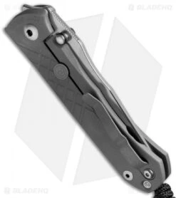 Chris Reeve Umnumzaan Tanto Frame Lock Knife Titanium (3.7" Stonewash) -Chris Reeve Store Chris Reeve Umnumzaan Tant0 Ti SW BHQ 49994 jr side