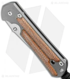 Chris Reeve Small Sebenza 21 Tanto Knife W/ Natural Micarta Inlays (2.94" SW) -Chris Reeve Store Christ Reeve Small Sebenza 21 Tanto Natural Micarta Inlays SW BHQ 94284 jr spine