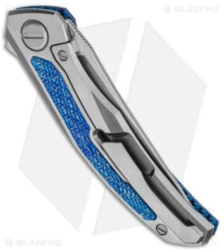 Shirogorov/Chris Reeve UniQuantum Frame Lock Knife Dark Blue Alutex (4" BB) 8 Shirogorov/Chris Reeve UniQuantum Frame Lock Knife Dark Blue Alutex (4" BB) -Chris Reeve Store Shirogorov and Chris Reeve Collab UniQuantum SE Alutex Dark Blue Satin BHQ 147523 jr side