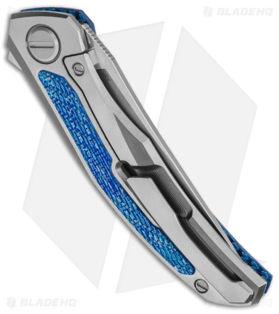 Shirogorov/Chris Reeve UniQuantum Frame Lock Knife Dark Blue Alutex (4" BB) 5 Shirogorov/Chris Reeve UniQuantum Frame Lock Knife Dark Blue Alutex (4" BB) - Image 3