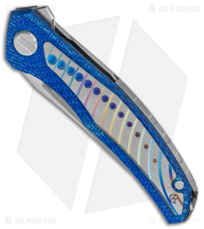 Shirogorov/Chris Reeve UniQuantum Frame Lock Knife Dark Blue Alutex (4" BB) 4 Shirogorov/Chris Reeve UniQuantum Frame Lock Knife Dark Blue Alutex (4" BB) - Image 2