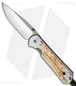 Chris Reeve Small Sebenza 21 Knife W/ Box Elder Burl Inlays (2.94" Polish)
