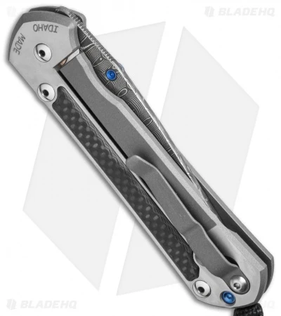 Chris Reeve Large Sebenza 21 Knife W/ Carbon Fiber Inlays (3.625" Damascus) 5 Chris Reeve Large Sebenza 21 Knife W/ Carbon Fiber Inlays (3.625" Damascus) - Image 3