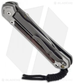 Chris Reeve Large Sebenza 21 Knife W/ Honduran Rosewood Inlay (3.625" Damascus) -Chris Reeve Store chris reeve large sebenza 21 wood honduran rosewood stainless damascus side