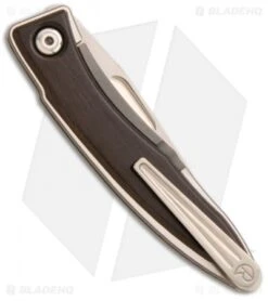 Chris Reeve Mnandi Knife Gabon Ebony Wood (2.75" Satin Plain) -Chris Reeve Store chris reeve mnandi gabon ebony inlay back