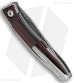 Chris Reeve Mnandi Knife Cocobolo Inlay Folder (2.75" Damascus) -Chris Reeve Store chris reeve mnandi with cocobolo inlay stainless damascus raindrop side