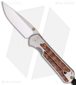Chris Reeve Small Sebenza 21 Knife W/ Snakewood Inlay (2.94" Plain)