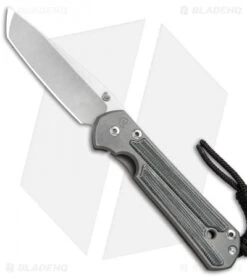 Chris Reeve Small Sebenza 21 Tanto Knife W/ Micarta Inlays (2.94" Stonewash)