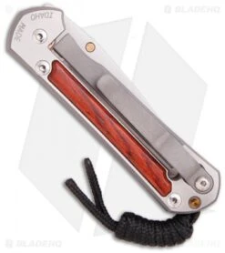 Chris Reeve Small Sebenza 21 Knife W/ Cocobolo Wood Inlays (2.94" Plain) -Chris Reeve Store chris reeve small sebenza 21 wood cocobolo back